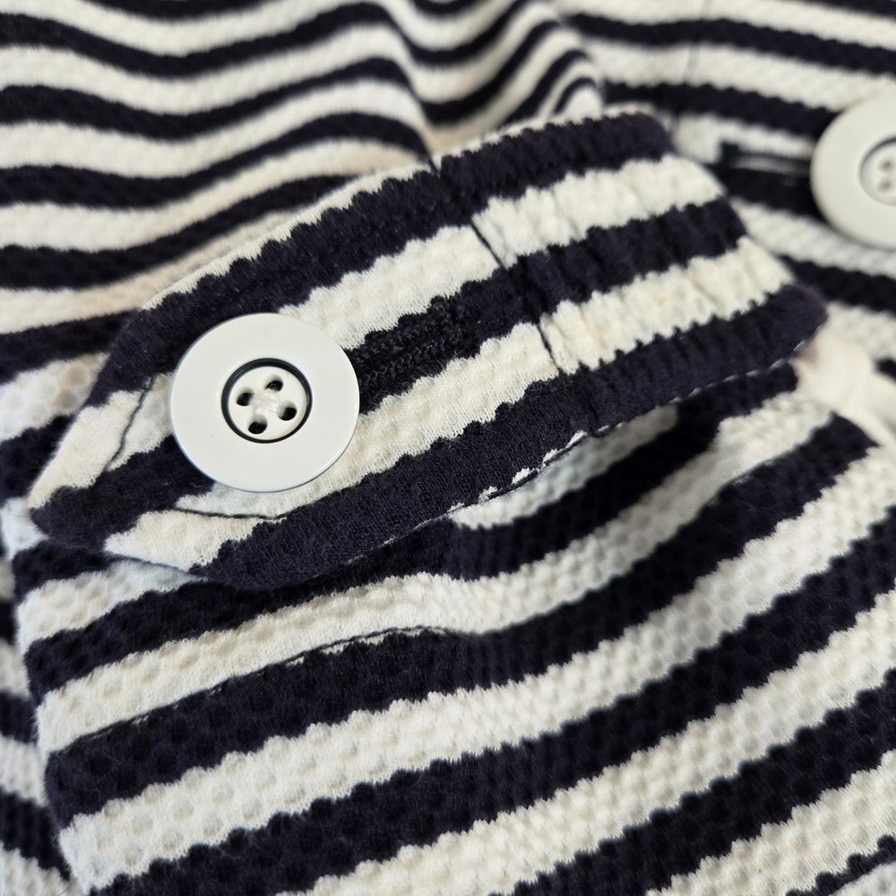 CAbi Jacket Womens M Navy Blue White Striped Nautical Harbour Workwear Casual - Picture 7 of 16